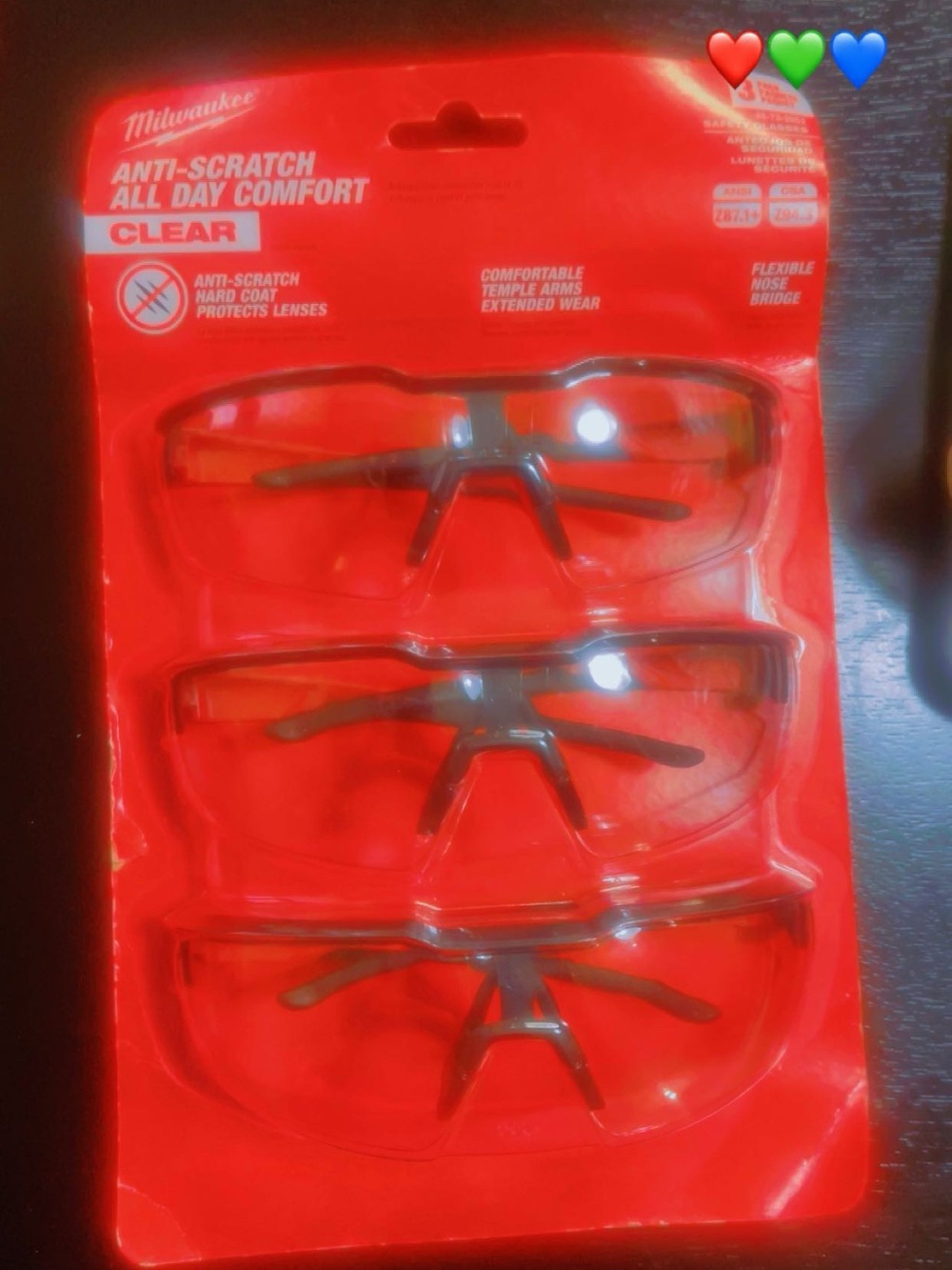 Clear Anti-Scratch Safety Glasses 3-Pack